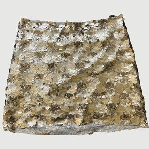 Brazilian fashion branded silver sparkly mini-skirt